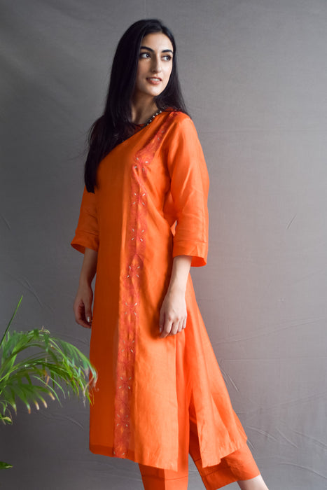 Orange Anarkali suit with dupatta Designer All sizes are available . Buy  Now | Anarkali dress pattern, Designer dresses couture, Long gown design